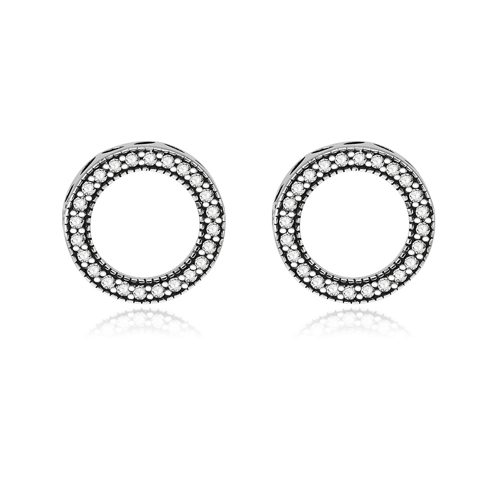 Mini Silver Circles Ear Studs